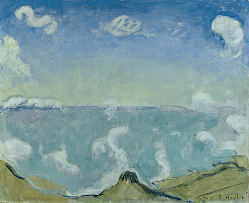 Bild: Ferdinand Hodler, Landschaft bei Caux mit aufsteigenden Wolken, 1917, Öl auf Leinwand, 65,5 x 81 cm - Kunsthaus Zürich, Geschenk der Erben Alfred Rütschi, 1929